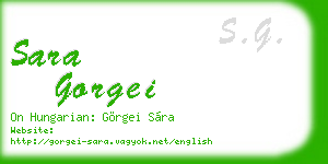 sara gorgei business card